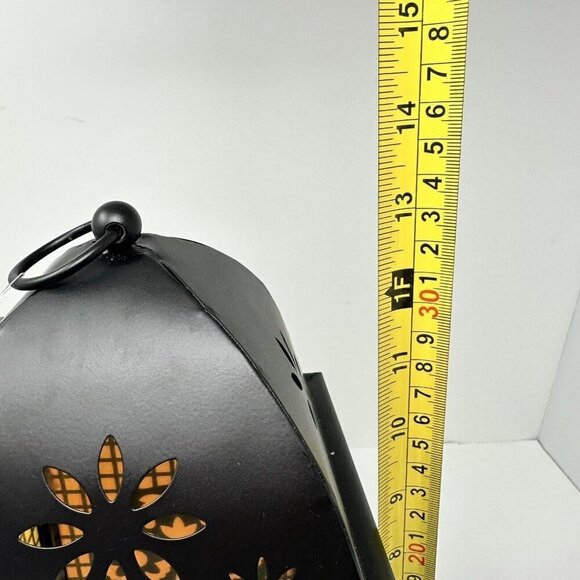 Halloween LED Skull Lantern Color Changing Light Candle Cutouts Purple Spooky - Picture 12 of 12